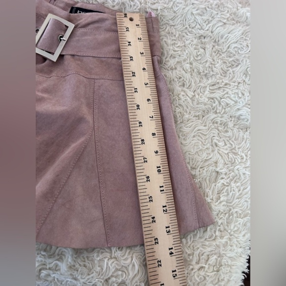 bebe Dusty Pink Mini Skirt with Belt - Picture 4 of 7